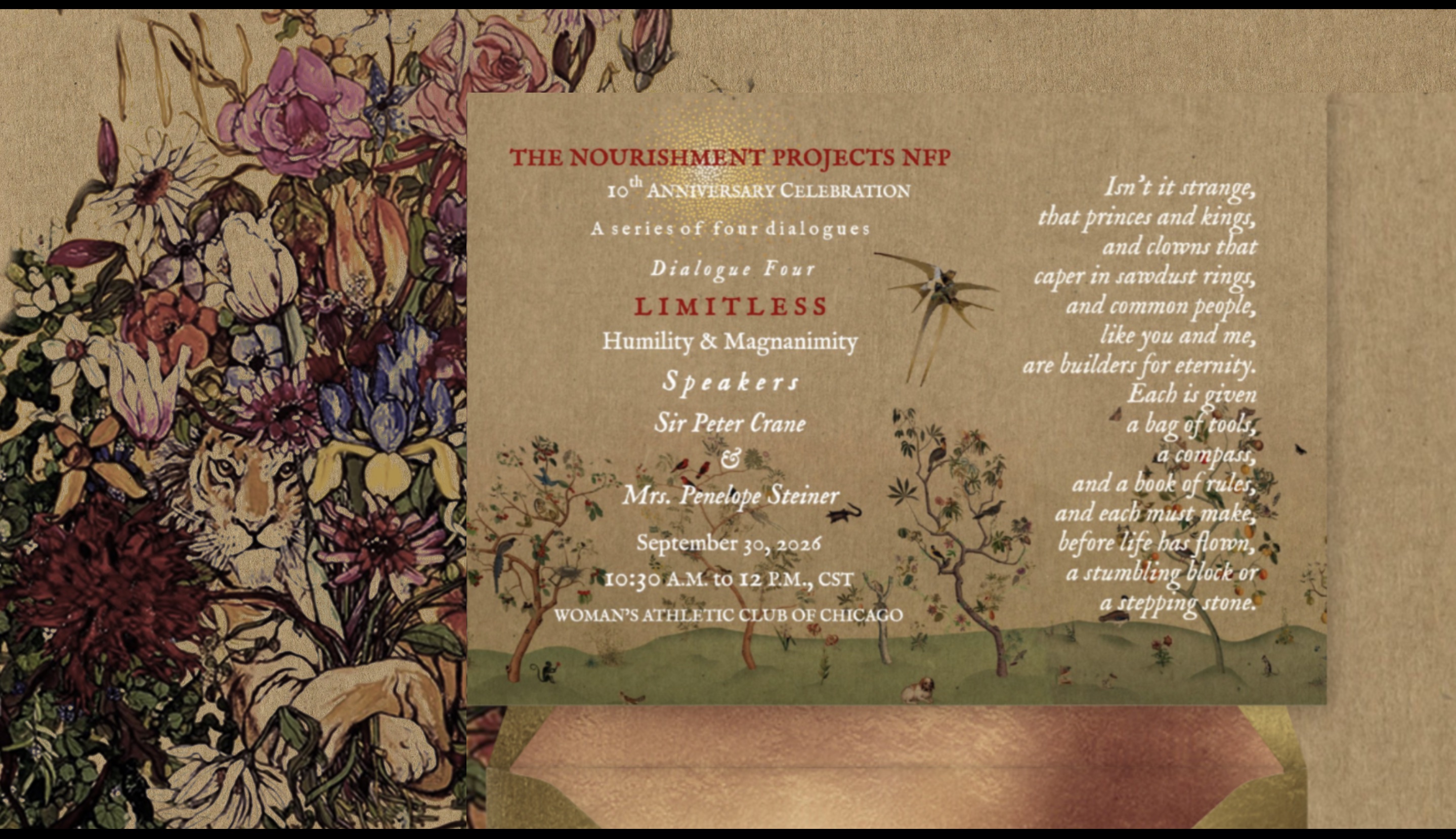 The Nourishment Projects NFP invitation